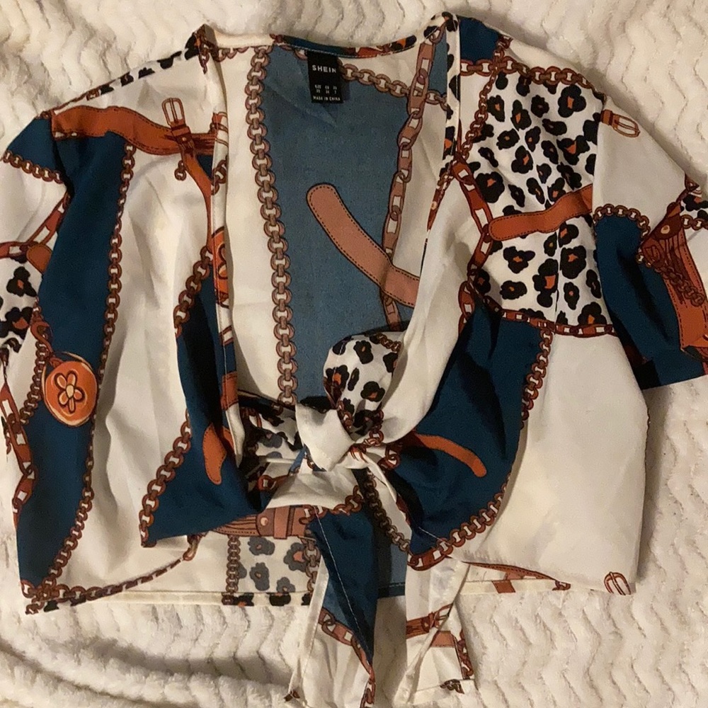 SHEIN multi colored crop top. Size small